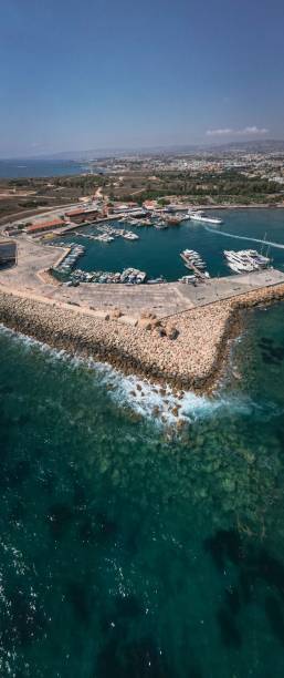 istock Aerial view to harbor in Paphos, Cyprus 1439770339