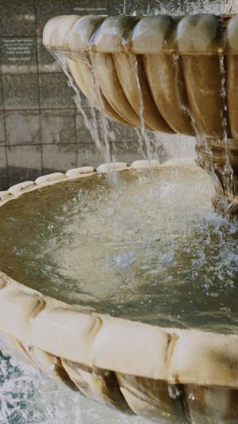 istock Vertical shot of a stone fountain 1439771570