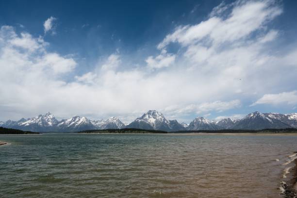 istock Jackson Lake overlooked by the mountains 1439773377