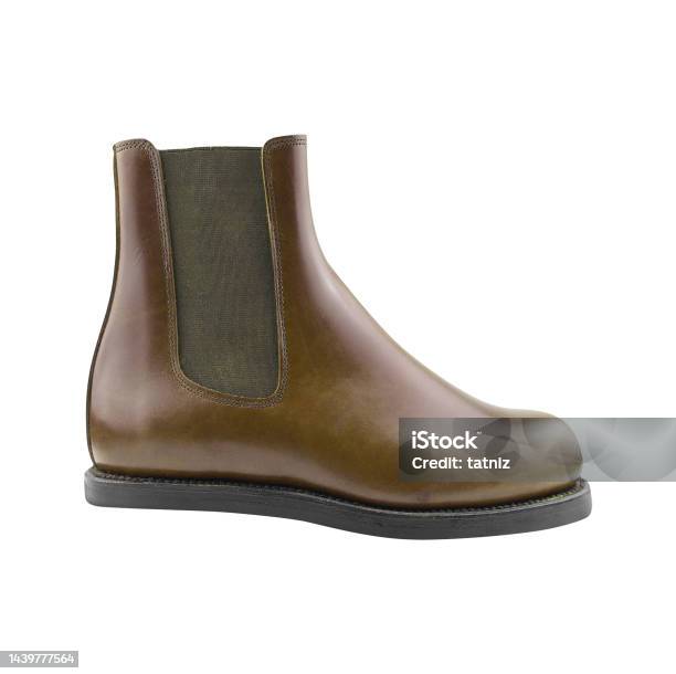 Men Brown Shoe Stock Photo - Download Image Now - Beauty, Black Color, Boot
