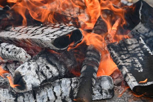 istock wood in fire background 1439782055