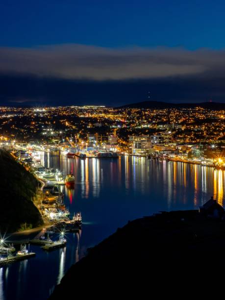 istock Night view of Newfoundland city in Canada 1439782721