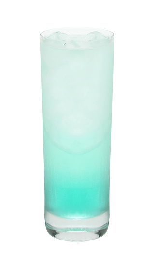 blue coctail drink isolated