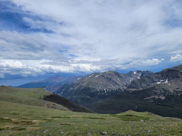 istock Beautiful mountainous landscape under a cloudy sky 1439784464