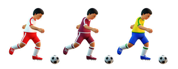 istock 3d Brazilian soccer player dribbles 1439787452