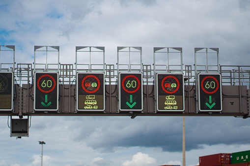 motorway display in Hamburg