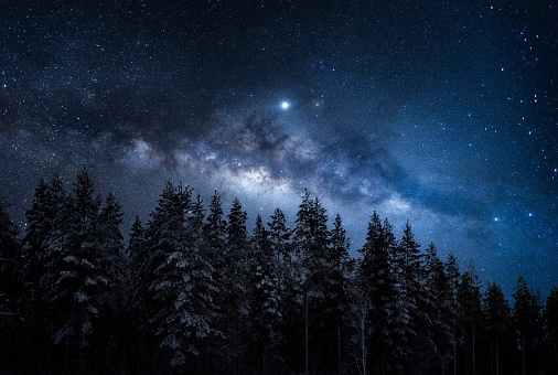The night sky in Lapland