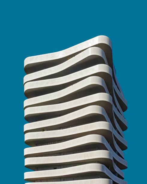 istock Vertical low angle shot of a beautiful exotic white building under the blue sky 1439790693