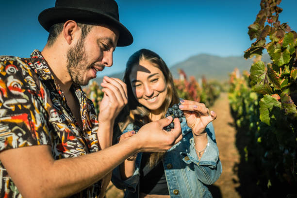 Chilean couple in a rural