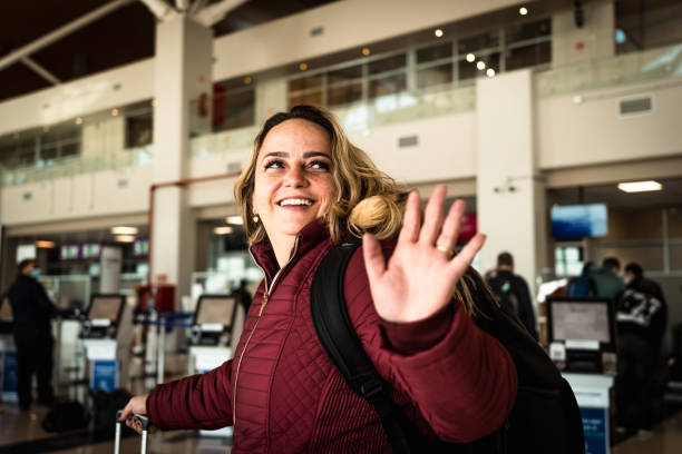 istock Woman at a Chilean airport 1439791337