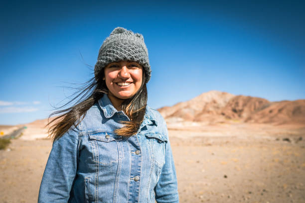 Woman in the Chilean desert
