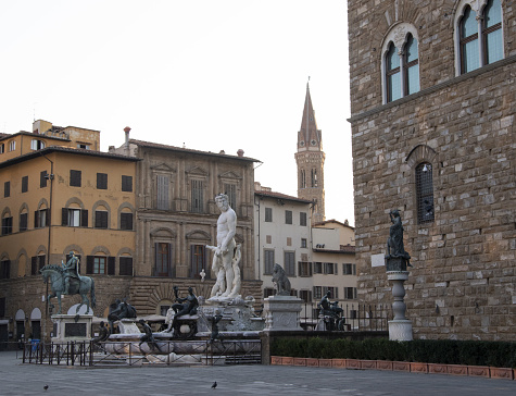 The Fountain of Neptune, in Piazza della Signoria in Florence