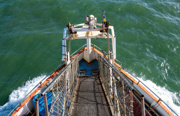 istock Top view onto the bow of a ferry 1439796848