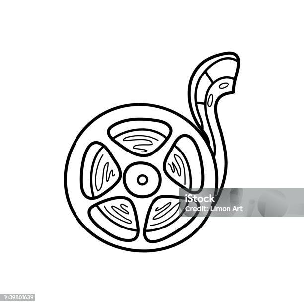 Movie Camera Reel Hand Drawn Outline Doodle Icon Motion Movie Film