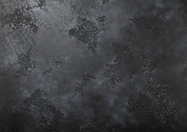 istock Black dark grunge cement texture wallpaper background. 1439804213
