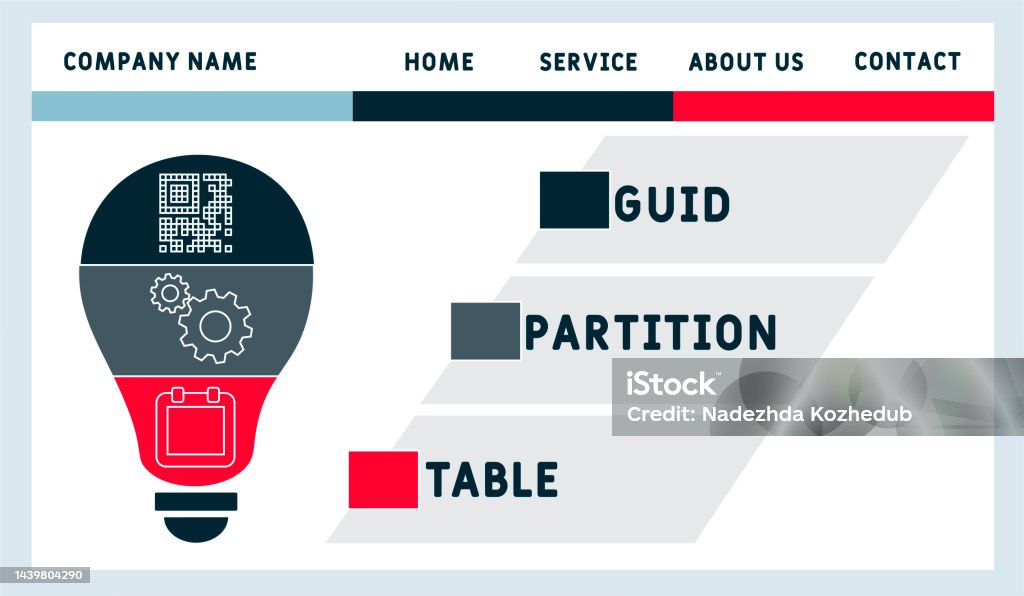 Gpt Guid Partition Table Acronym Stock Illustration - Download Image ...