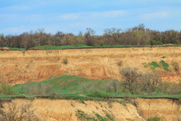 Inside the landslide is rock. Consequences of underground mining - ground failure.