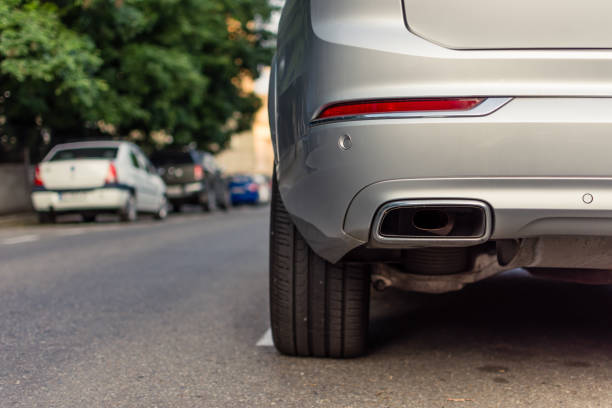 istock Exhaust pipe pf an old car 1439809988
