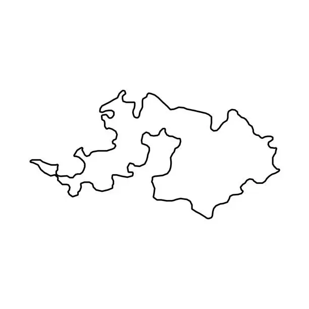 Vector illustration of Basel-Landschaft map, Cantons of Switzerland. Vector illustration.