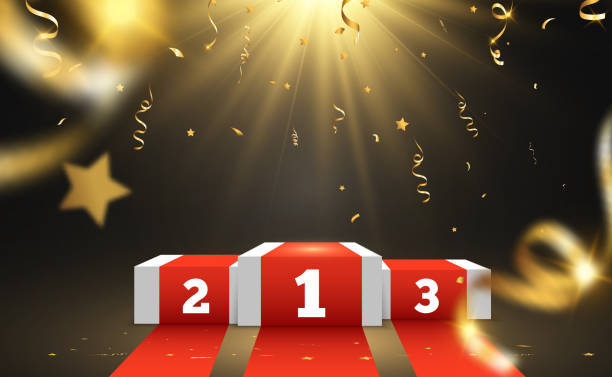 istock Vector illustration for award winners. Pedestal or platform for honoring prize winners. 1439819889