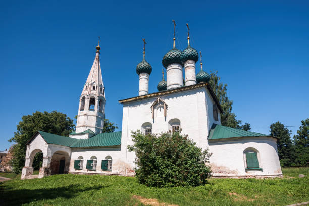 церковь николая рубленого в ярославле, россия. - yaroslavl russia religion church стоковые фото и изображения