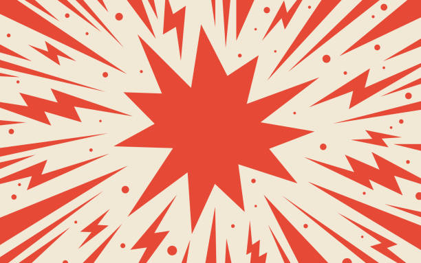 Blast Zap Excitement Explosion Abstract Background Blast zap lightning bolt explosion excitement abstract background design. retro comics stock illustrations