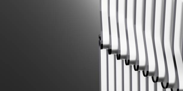 istock parallel lines ribbon background shiny curves Abstract modern shape 3d illustration 1439831105