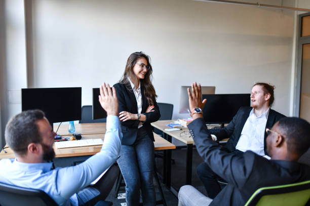 istock Brainstorming And Ideas Shared During Bank Meeting 1439836235