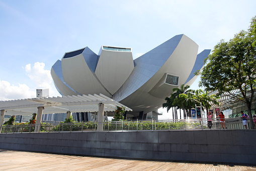 The ArtScience Museum is a museum located within the integrated resort of Marina Bay Sands in Singapore. It is an internationally renowned landmark famous for it's futuristic architecture.