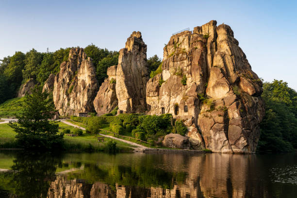 istock Beautiful light on the Externsteine rock formation 1439845273