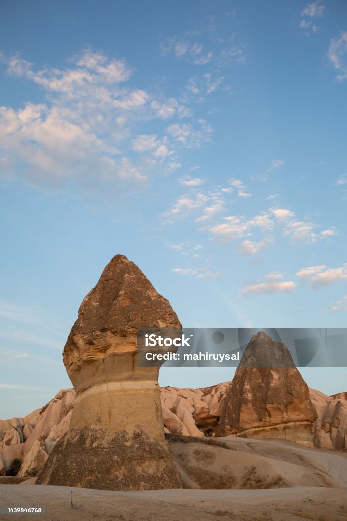Fairy Chimneys Cappadocia Beautiful valleys of and fairy chimneys of Cappadocia. Adventure Stock Photo