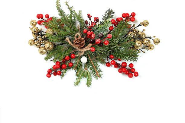 istock Beautiful holiday decoration isolated on light background,Christmas template for design,Christmas composition and new year 2023 concept,banner 1439855842