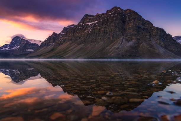 istock Warm Sunrise Reflections At A Banff Mountain Lake 1439862287