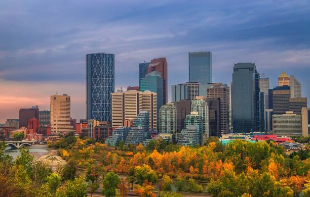 istock Moody Morning Sky Over A Fall Downtown Calgary 1439863539