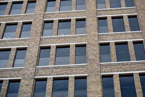 The outside of a building's windows, architecture abstract