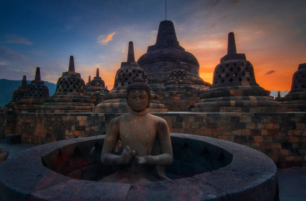 istock Sunset At Borobudur Temple 1439866732