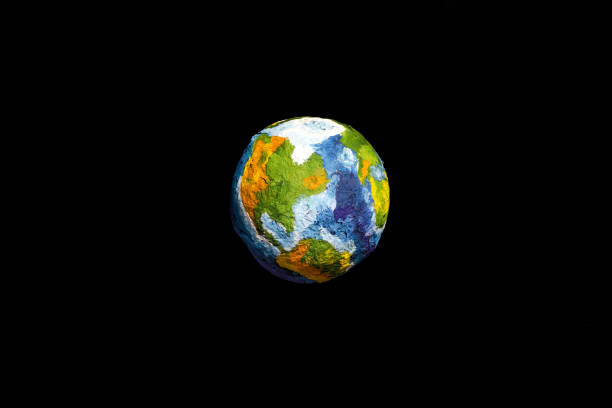 istock Planet Earth layout on black background. Environment, ecology concept 1439868797