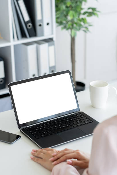istock online conference office woman computer mockup 1439869011