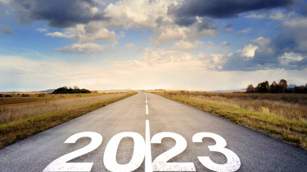 istock New year 2023,  Road to 2023. 1439872228