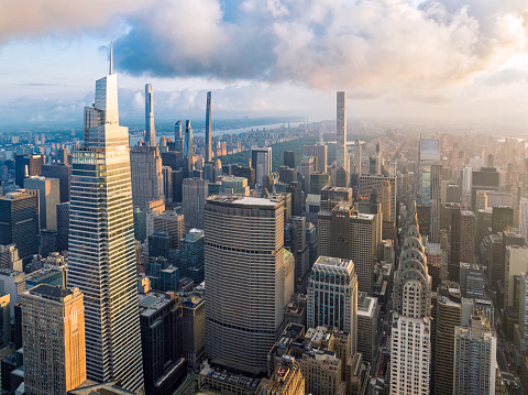 Rascacielos de Manhattan de Nueva York y vista de Central Park a primera hora de la mañana photo