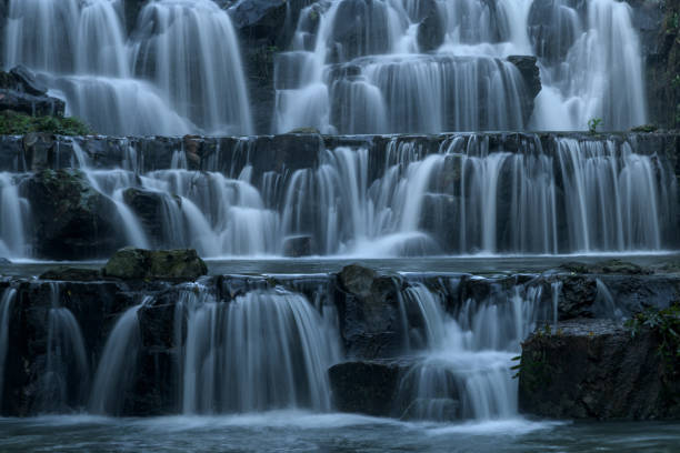 istock Close up waterfall in the forest 1439873672