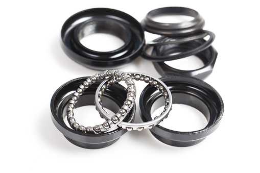 Luxury rings on black background.
