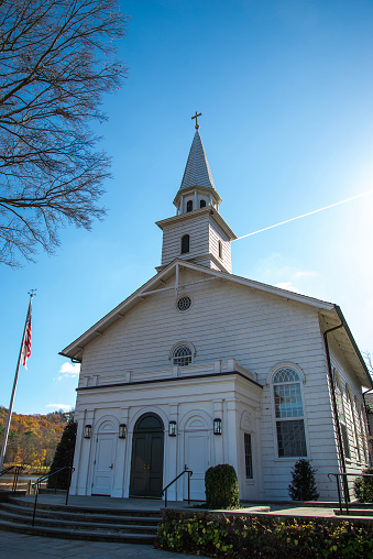 a rural town township parish church worship chapel religious meeting hall