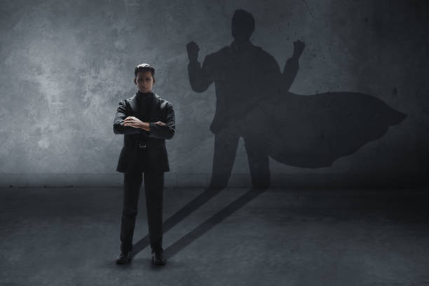 istock Strong business man 3d illustration 1439893588