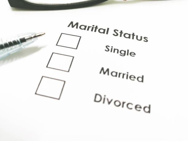 istock Marital status with details and blank checkbox. 1439896510