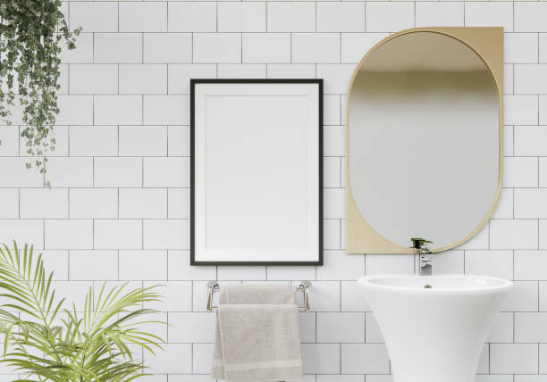 istock Poster frame in wash room 1439904508
