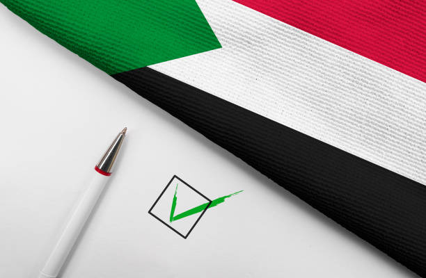 istock flag of Sudan and check mark 1439909178