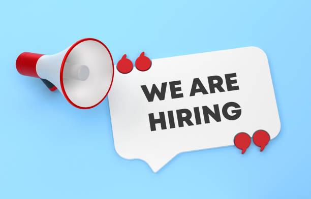 istock Speech bubble and megaphone that says We Are Hiring 1439914403