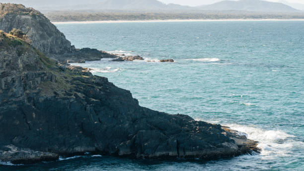 istock Rocky headlands in the afternoon sunshine. 1439915447
