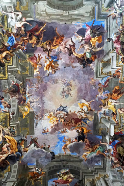 istock Interior architecture and decoration dome design of 'Pantheon' most preserved and influential building of ancient roman temple dedicated to all the gods of pagan Rome 1439916057